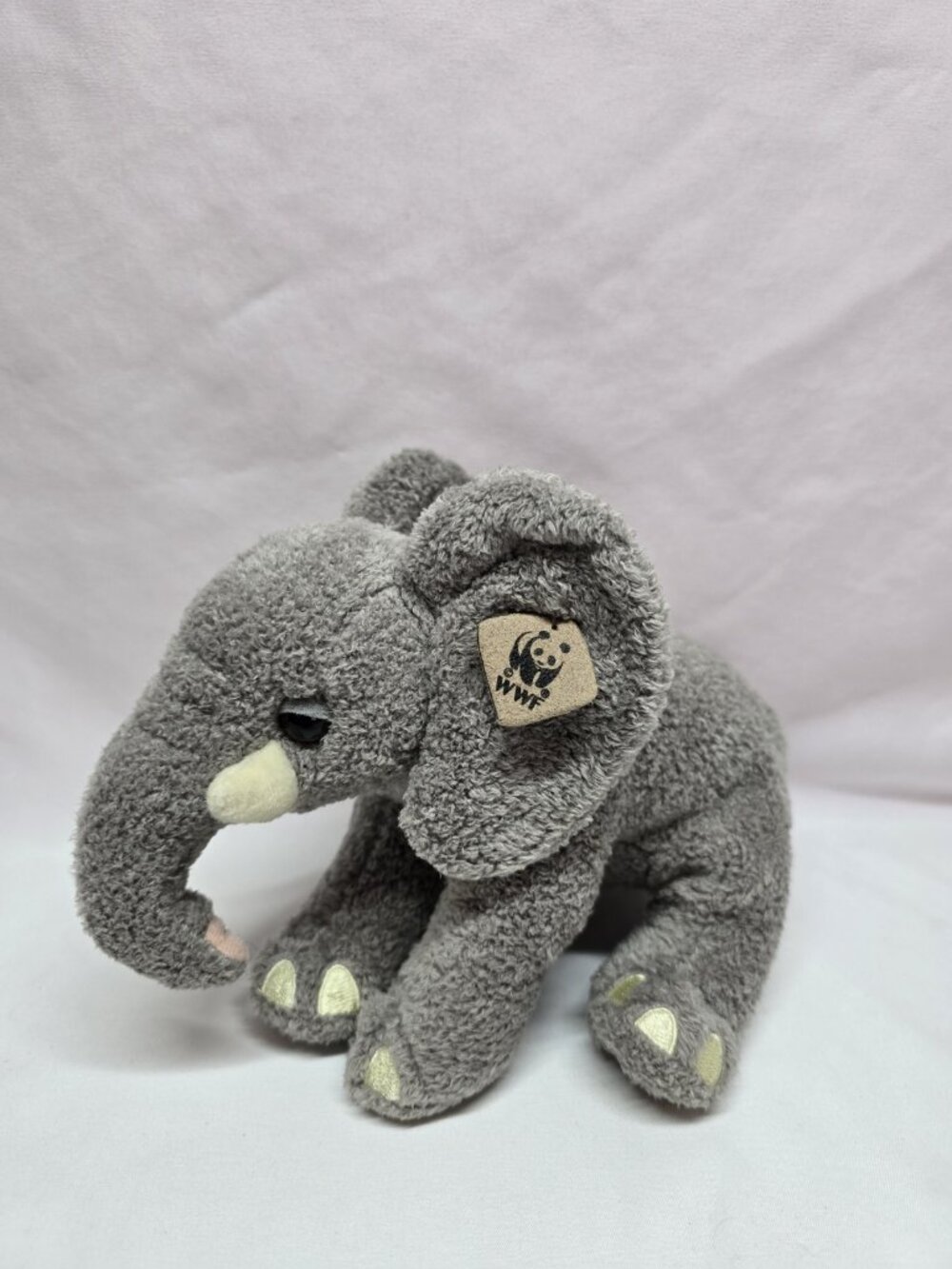 WWF Anna Club Elephant Plush Stuffed Animal Gray 7" Long Toy Cute Realistic - Picture 1 of 9